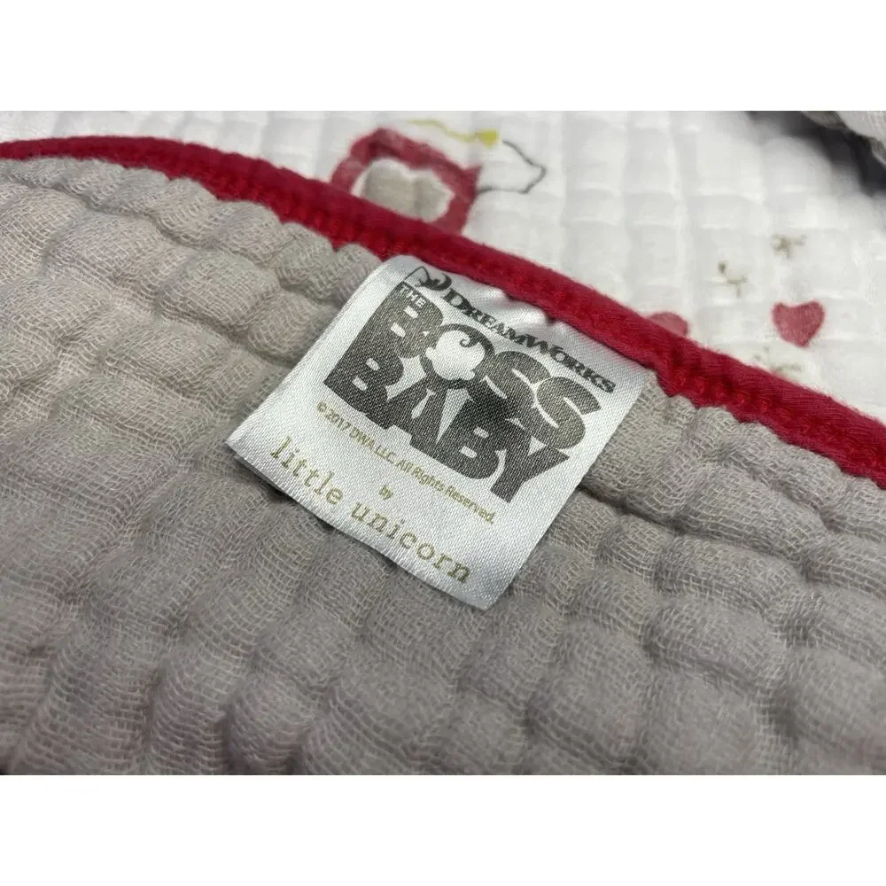 Little Unicorn The Boss Baby Cotton Muslin Baby Blanket Quilt Toy Box 40x40